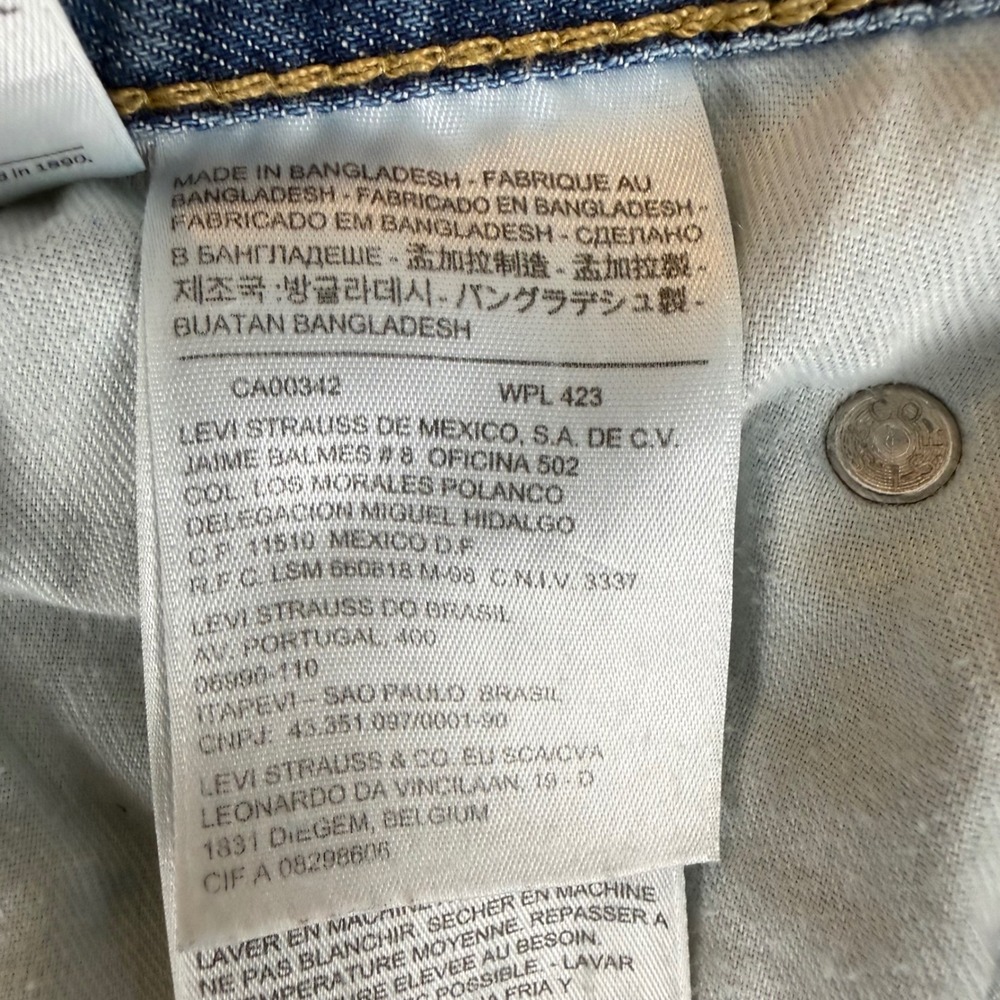 Levi's 559 Relaxed Straight Jeans 44x30 (43x29.5) Light Wash Denim Blue Casual - Picture 5 of 11